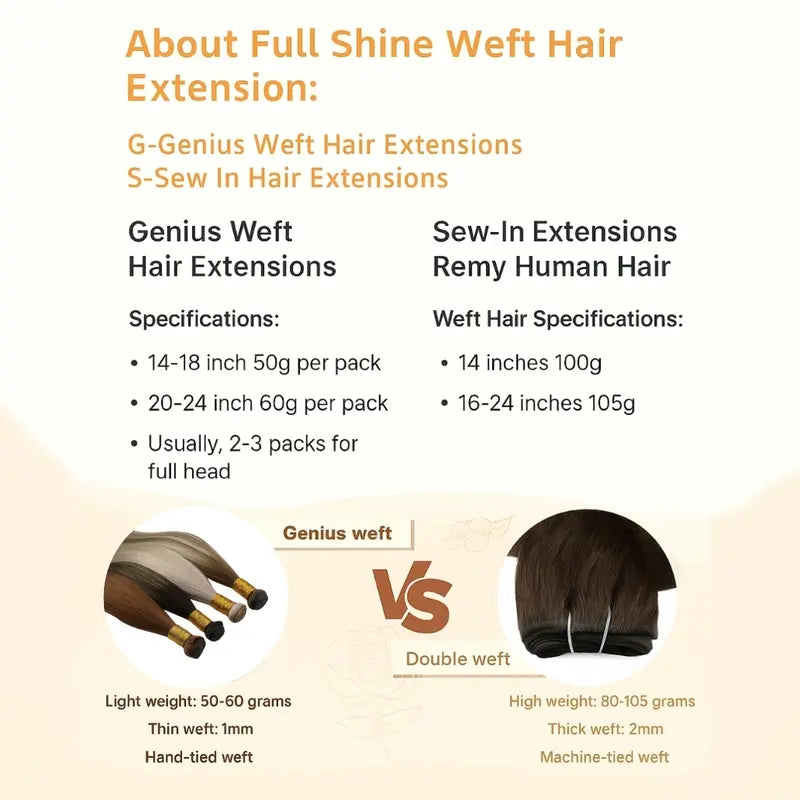 Seamless Clip-in Human Hair Extensions