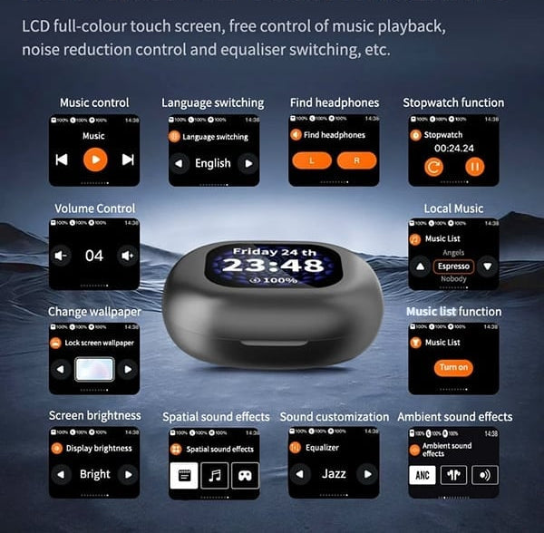 🔥Special Price $25.99 Only Today!!!⏰🔥True Powerful Bluetooth 5.4 Open Ear Earbuds, IPX5 Waterproof