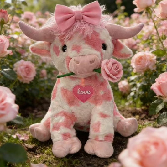 🔥Last Day 49% OFF💘🐮Adorable Pink Highland Cow Plush