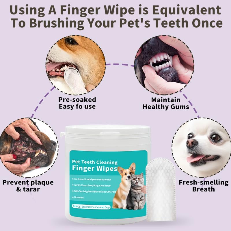 FreshSmile Pet Teeth Cleaning Wipes (Dogs & Cats)