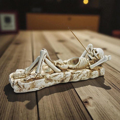 Skeleton Incense Burner: Spooky Gothic Halloween Decor