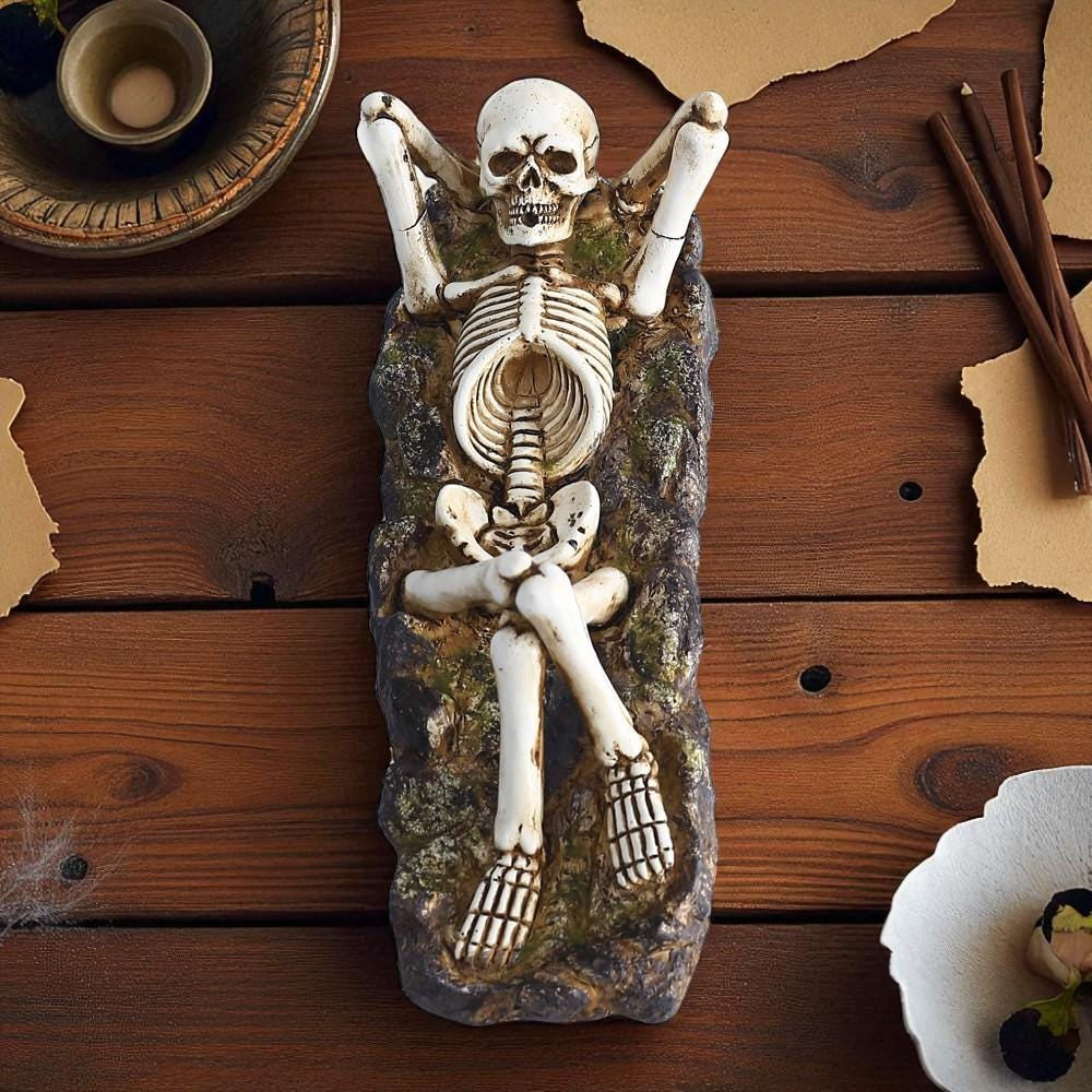 Skeleton Incense Burner: Spooky Gothic Halloween Decor