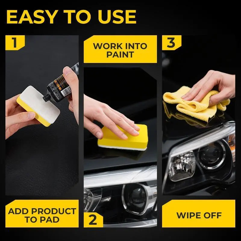 Premium Scratch Repair Wax,  Includes Wipe & Sponge for Vehicles