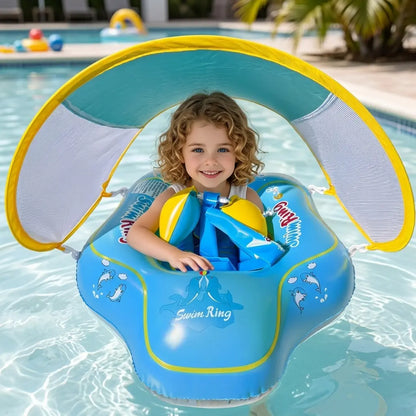 ☀️Inflatable Swim Ring with Canopy— JUST $39.99!✨