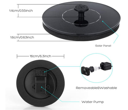 Last Day 49% OFF🔥 Solar Bath Fountains Pump, Upgrade 1.4W Solar Fountain