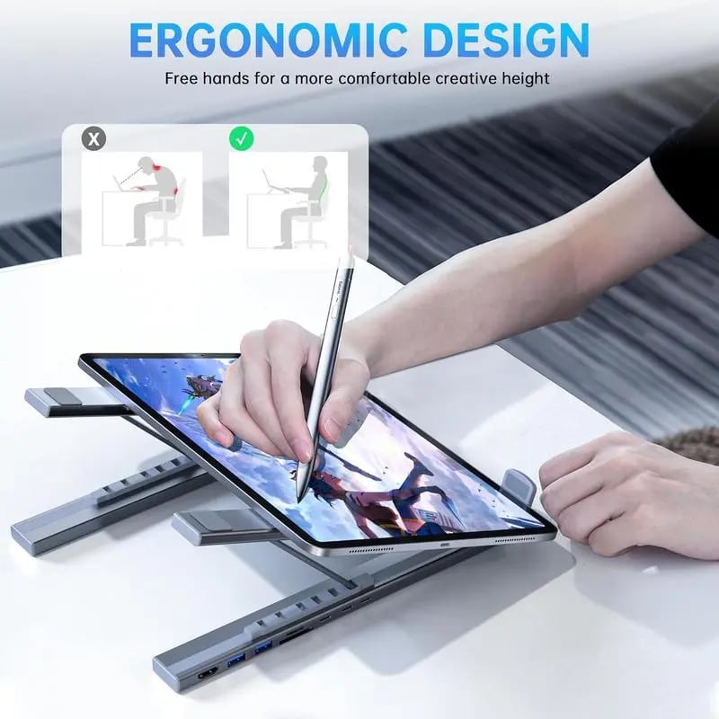 ⚡Hot Sales 49% OFF🔥 8-in-1 USB-C Laptop Stand,Best Gifts💻