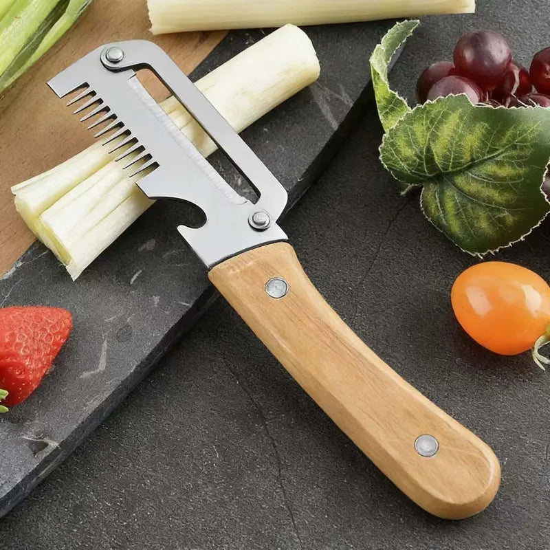 Stainless Peeler , High-Grade Durability, Clean, Precision Peeling + Bottle Opener