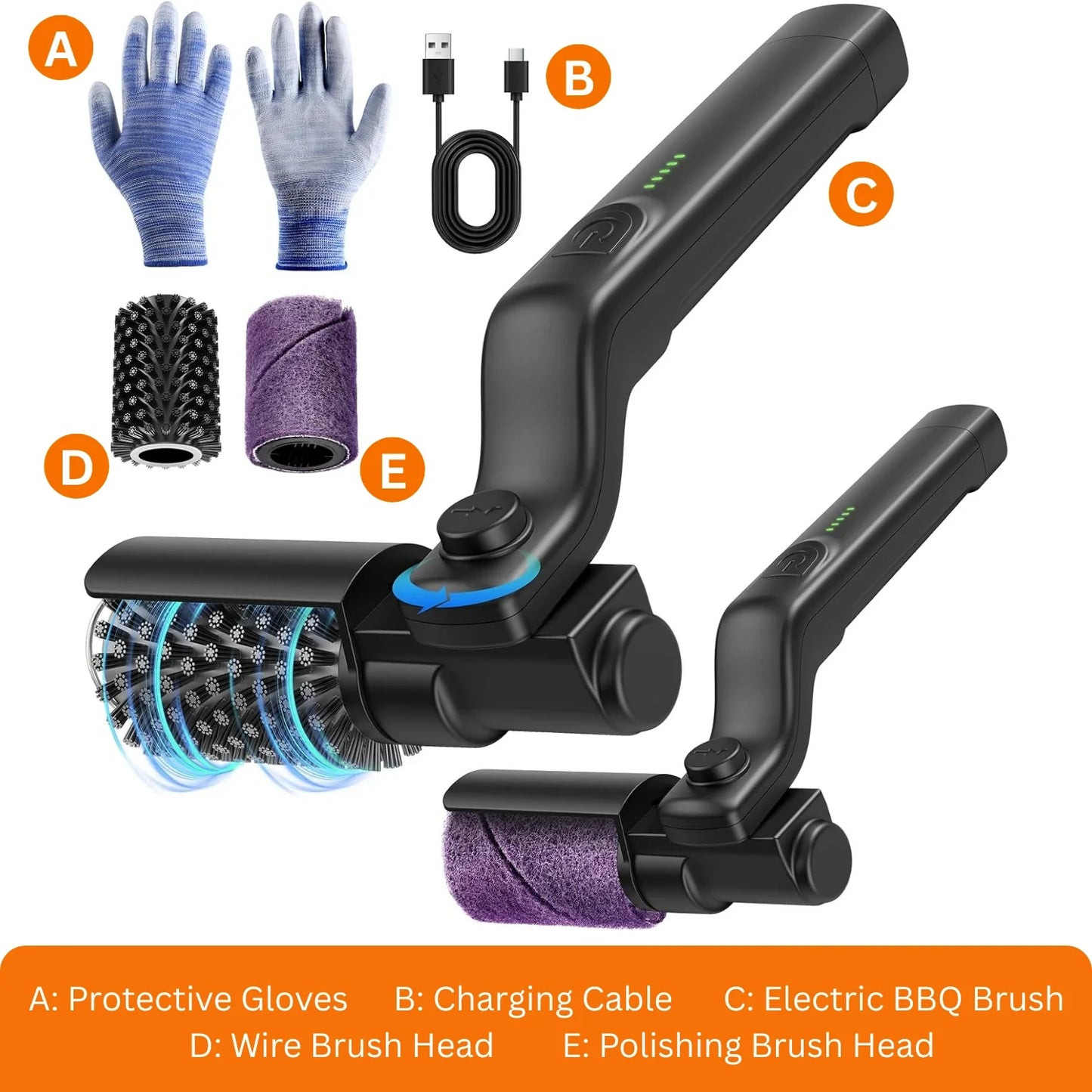 🇺🇸 Memorial Day 50% OFF! Rechargeable Grill Brus – No Scrubbing, Just Shine! 🧼✨