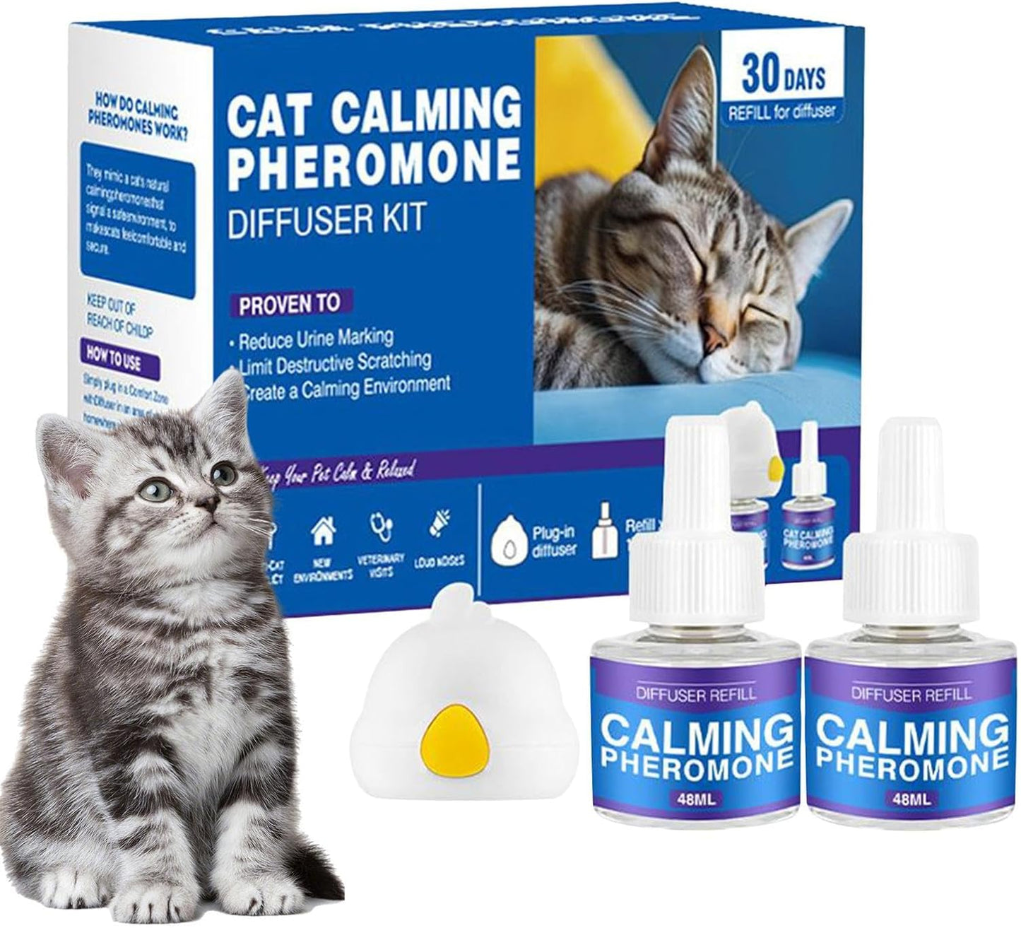Calming Cat Pheromone Diffuser - Feline Pheromone Diffuser