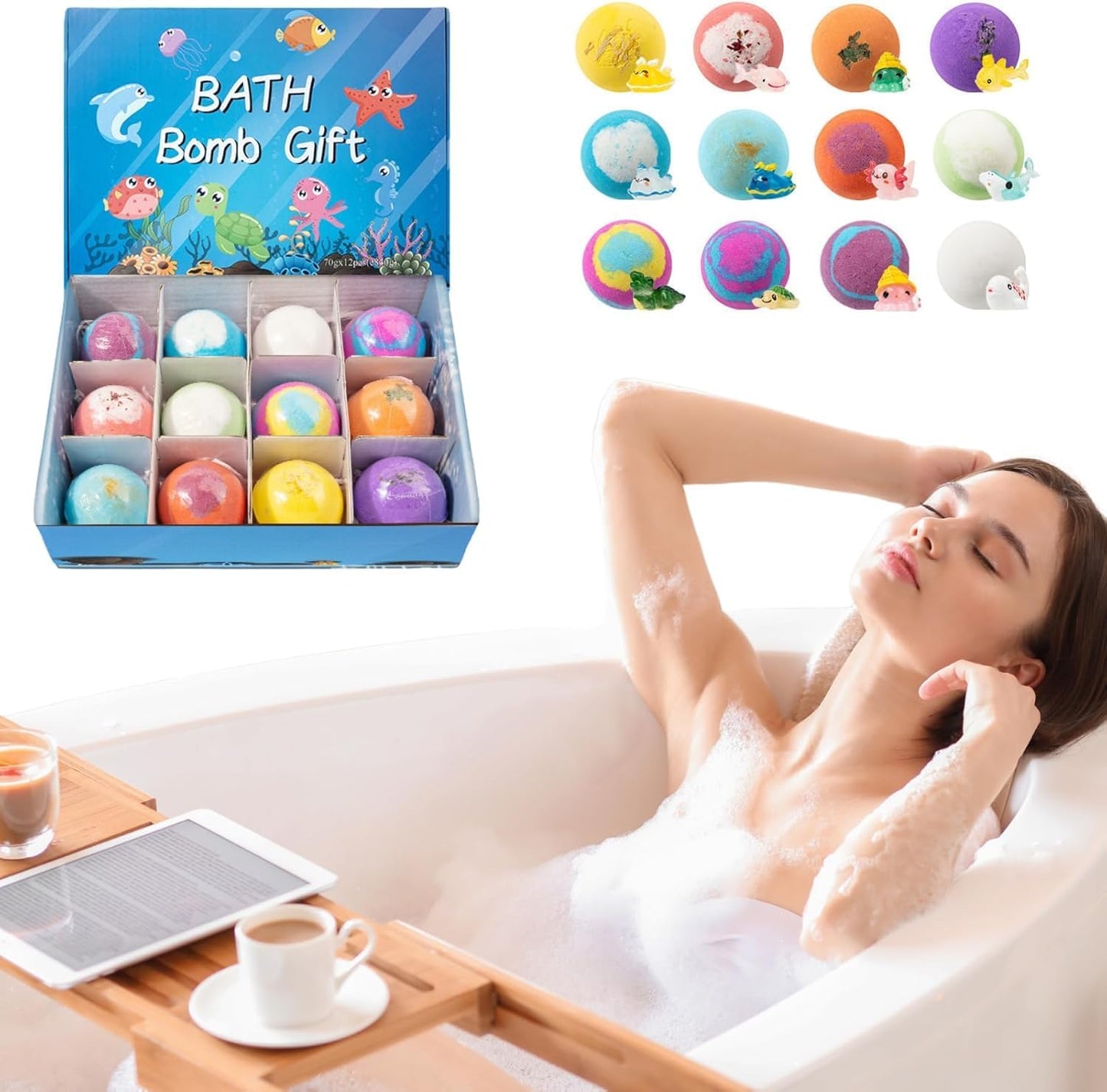 🔥2026 Spring special offer 49% off -12-Piece Bath Bomb Gift Set for Kids