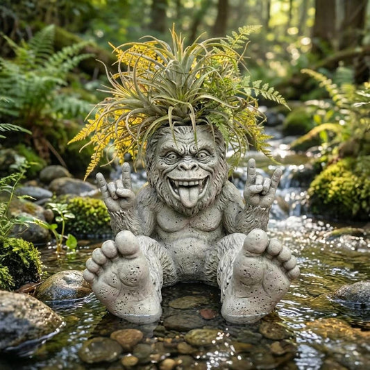 Bigfoot Garden Planter, Grumpy French Bulldog Planter