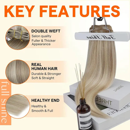 Seamless Clip-in Human Hair Extensions