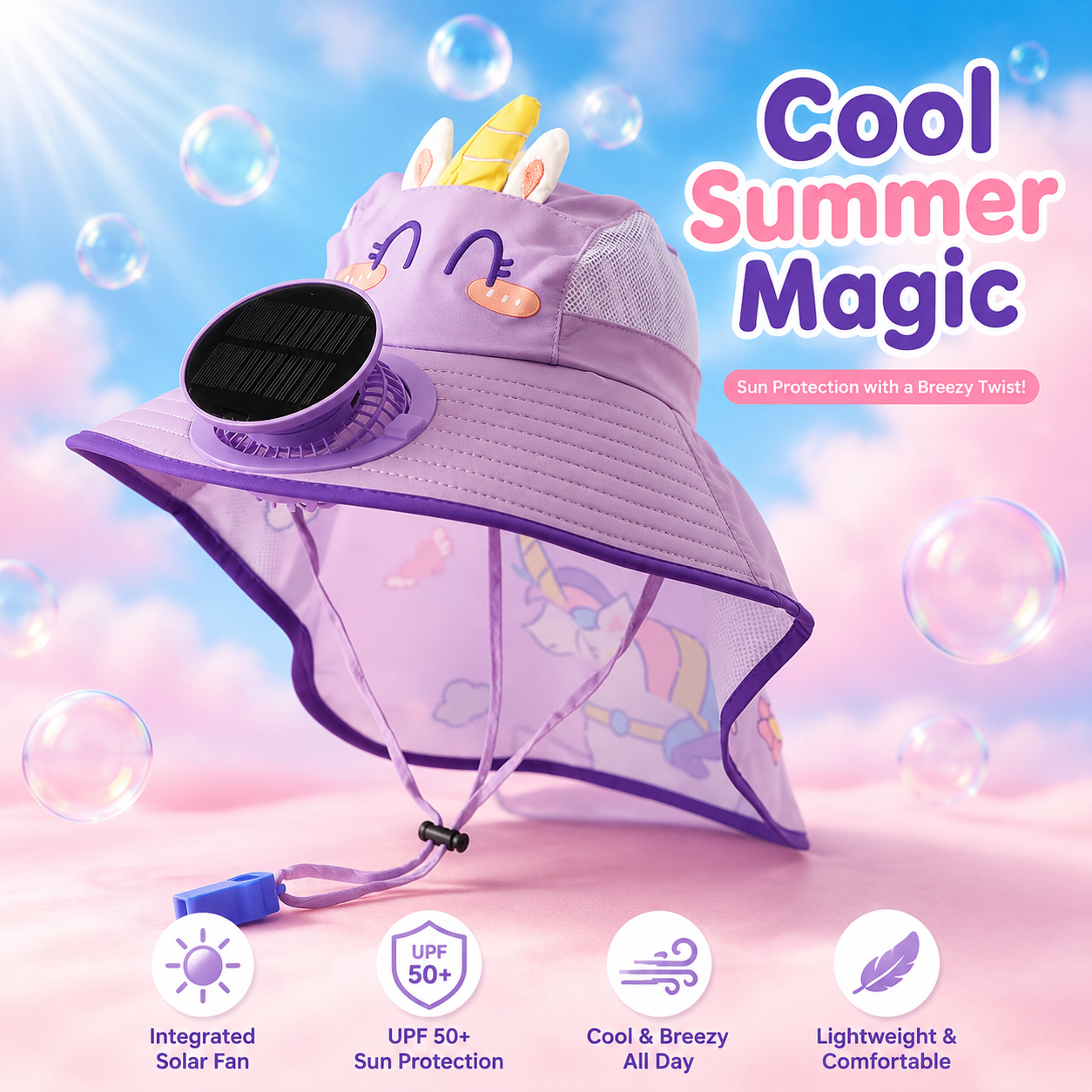 🎉 Holiday Special: Kids Solar &amp; USB Cooling Sun Hat – Only $29.99!
