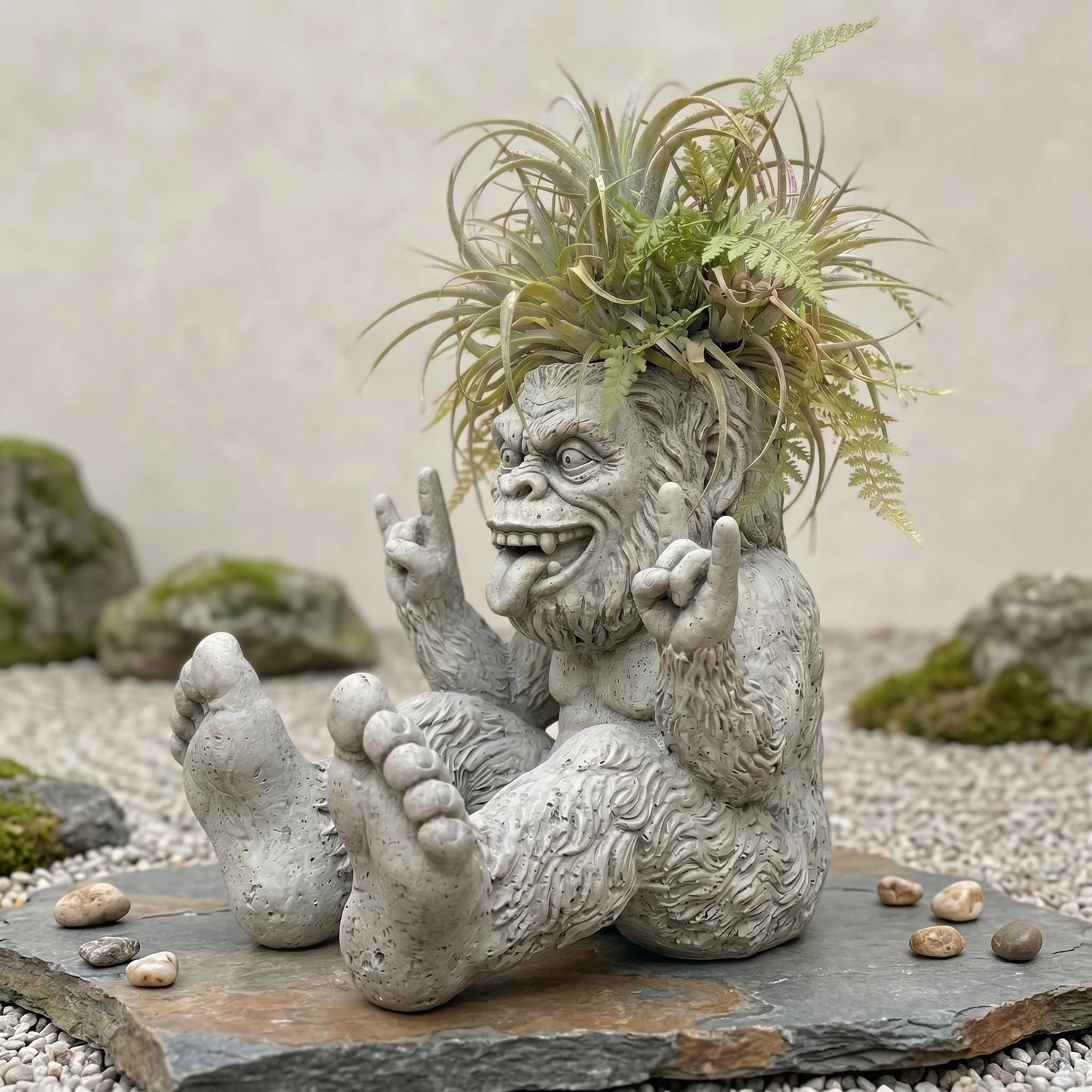 Bigfoot Garden Planter, Grumpy French Bulldog Planter
