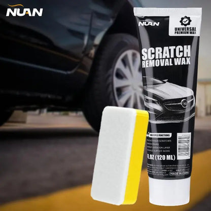 Premium Scratch Repair Wax,  Includes Wipe & Sponge for Vehicles