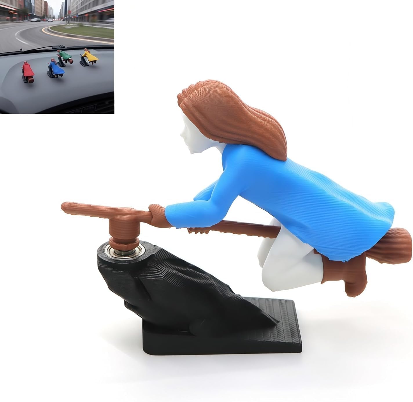 🔥HOT SALE 49% OFF🔥-🔮🚗Witch and Wizard Broomstick Dashboard Drift Ornaments