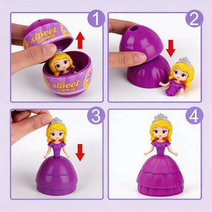 🥚12 PCS Princess Prefilled Easter Eggs | ✨Mix & Match Dress-Up Dolls – Easter Basket Stuffers & Egg Hunt Gifts👑