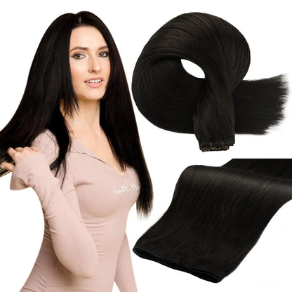 Seamless Clip-in Human Hair Extensions