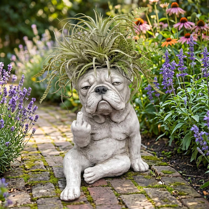 Bigfoot Garden Planter, Grumpy French Bulldog Planter