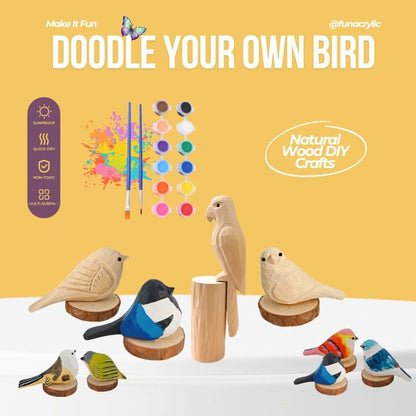 🦜 Create Your Own Wooden Birds – Fun for All Ages! 🎨