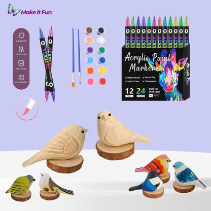 🦜 Create Your Own Wooden Birds – Fun for All Ages! 🎨