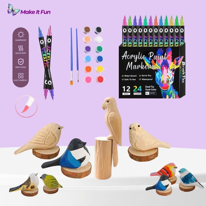 🦜 Create Your Own Wooden Birds – Fun for All Ages! 🎨