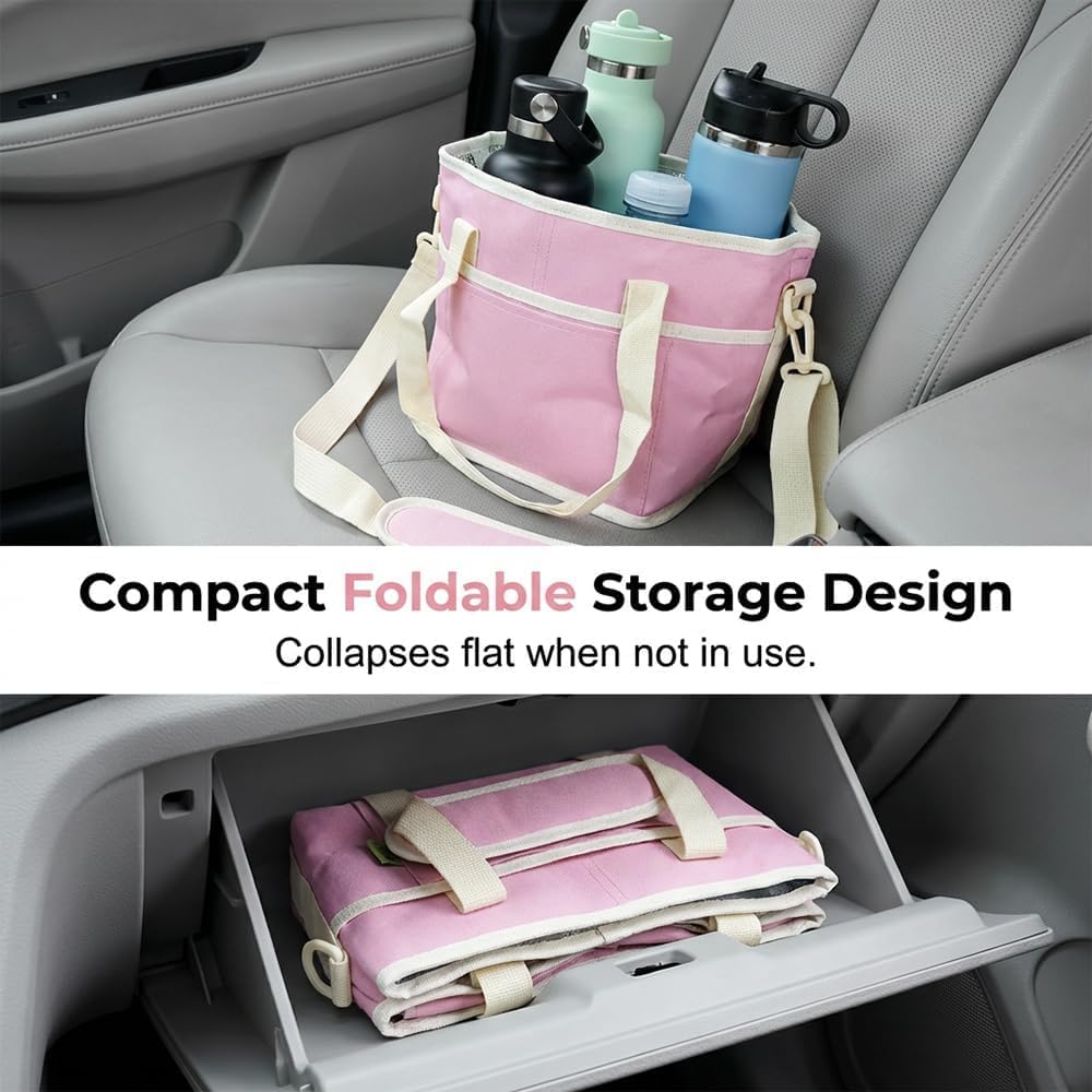 Family Size 4 Compartment Drink Bag, Multiple Tumbler Carrier Caddy