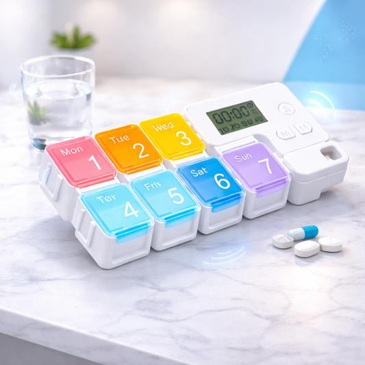 💊 Smart Weekly Pill Organizer with Alarm✨