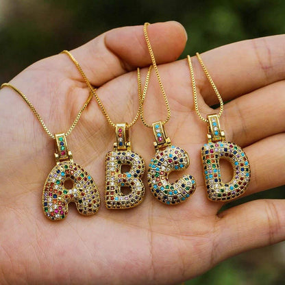 💖Limited time only - Colorful Bubble Letter Necklace✨