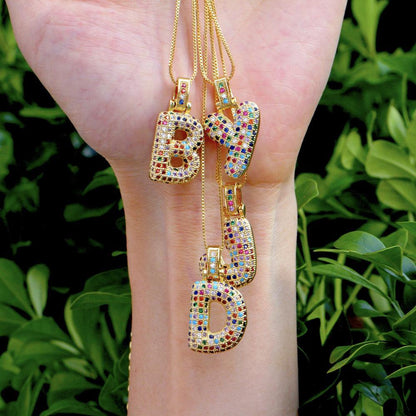 💖Limited time only - Colorful Bubble Letter Necklace✨