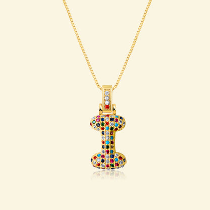 💖Limited time only - Colorful Bubble Letter Necklace✨