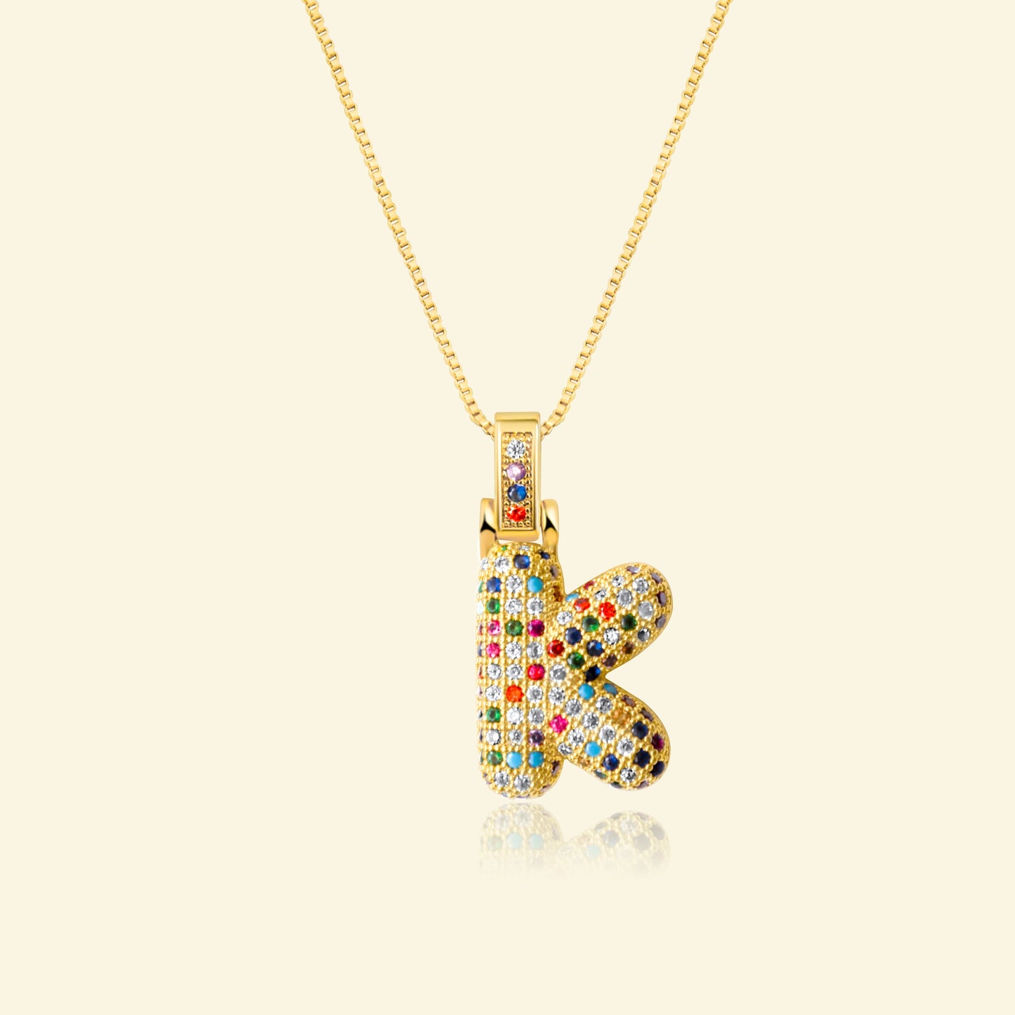 💖Limited time only - Colorful Bubble Letter Necklace✨