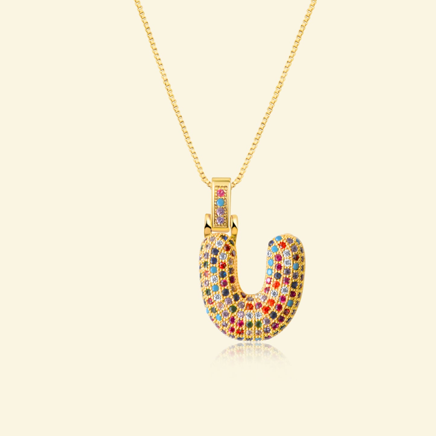 💖Limited time only - Colorful Bubble Letter Necklace✨