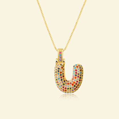 💖Limited time only - Colorful Bubble Letter Necklace✨