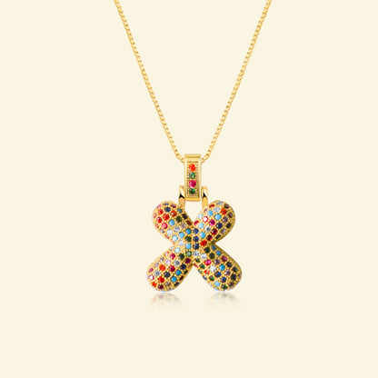 💖Limited time only - Colorful Bubble Letter Necklace✨