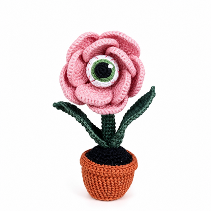 🔥Halloween Eye Flower, Amigurumi creepy plant decoration👀