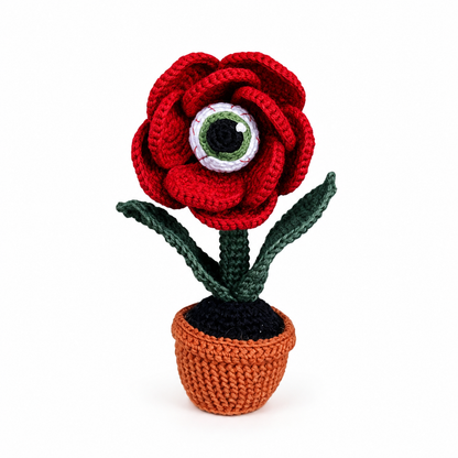🔥Halloween Eye Flower, Amigurumi creepy plant decoration👀