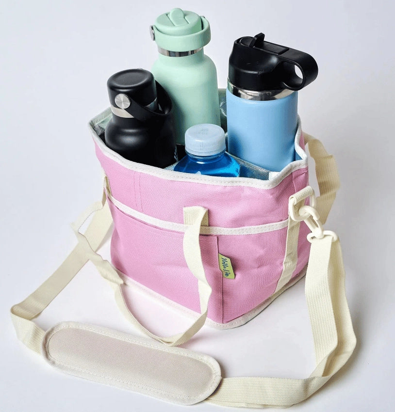 Family Size 4 Compartment Drink Bag, Multiple Tumbler Carrier Caddy