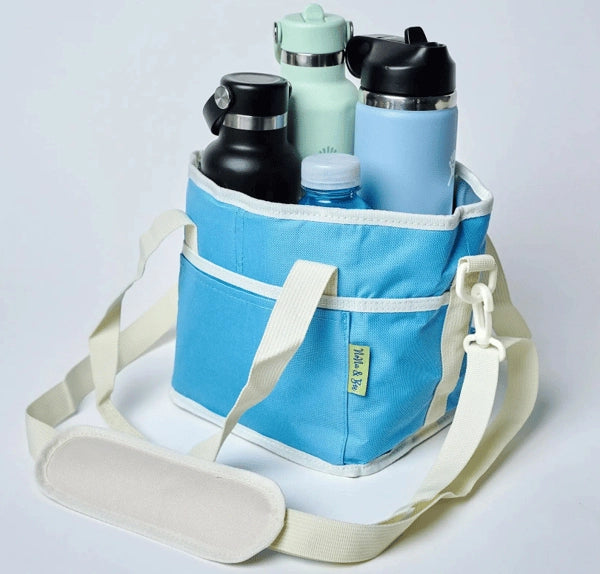Family Size 4 Compartment Drink Bag, Multiple Tumbler Carrier Caddy