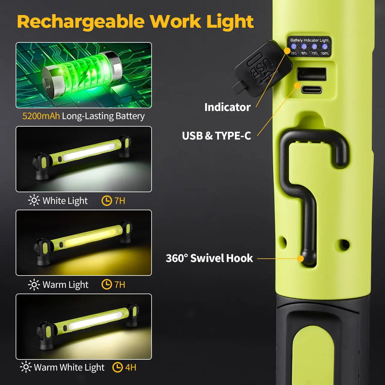 🛠️ Holiday Special: 3000LM Magnetic Cordless Under Hood LED Work Light Bar – Only $59.99!