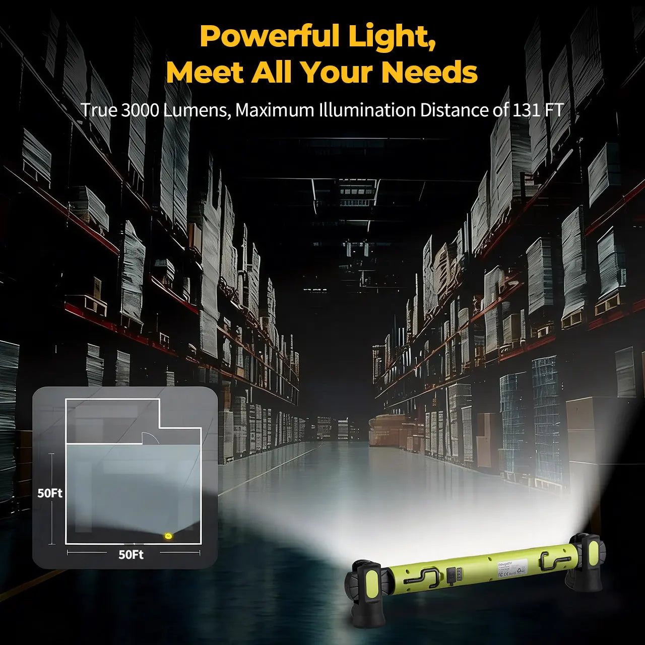 🛠️ Holiday Special: 3000LM Magnetic Cordless Under Hood LED Work Light Bar – Only $59.99!