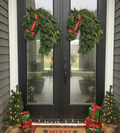 🐴Horse Head Wreath – Rustic Farmhouse Equestrian Door Decor✨