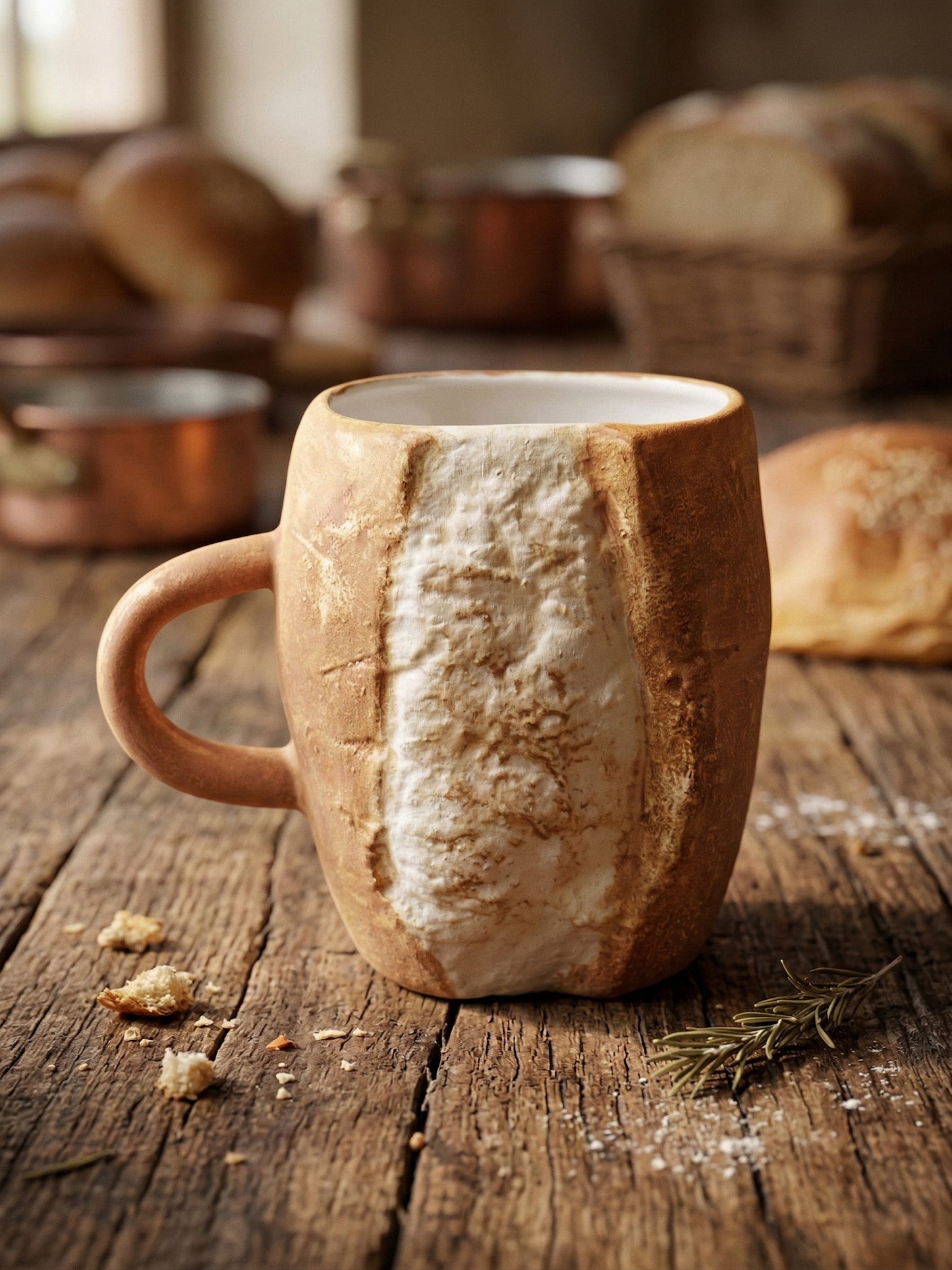 🎁 Holiday Special: Handmade Bolillo Bread Ceramic Mug – Only $29.99!