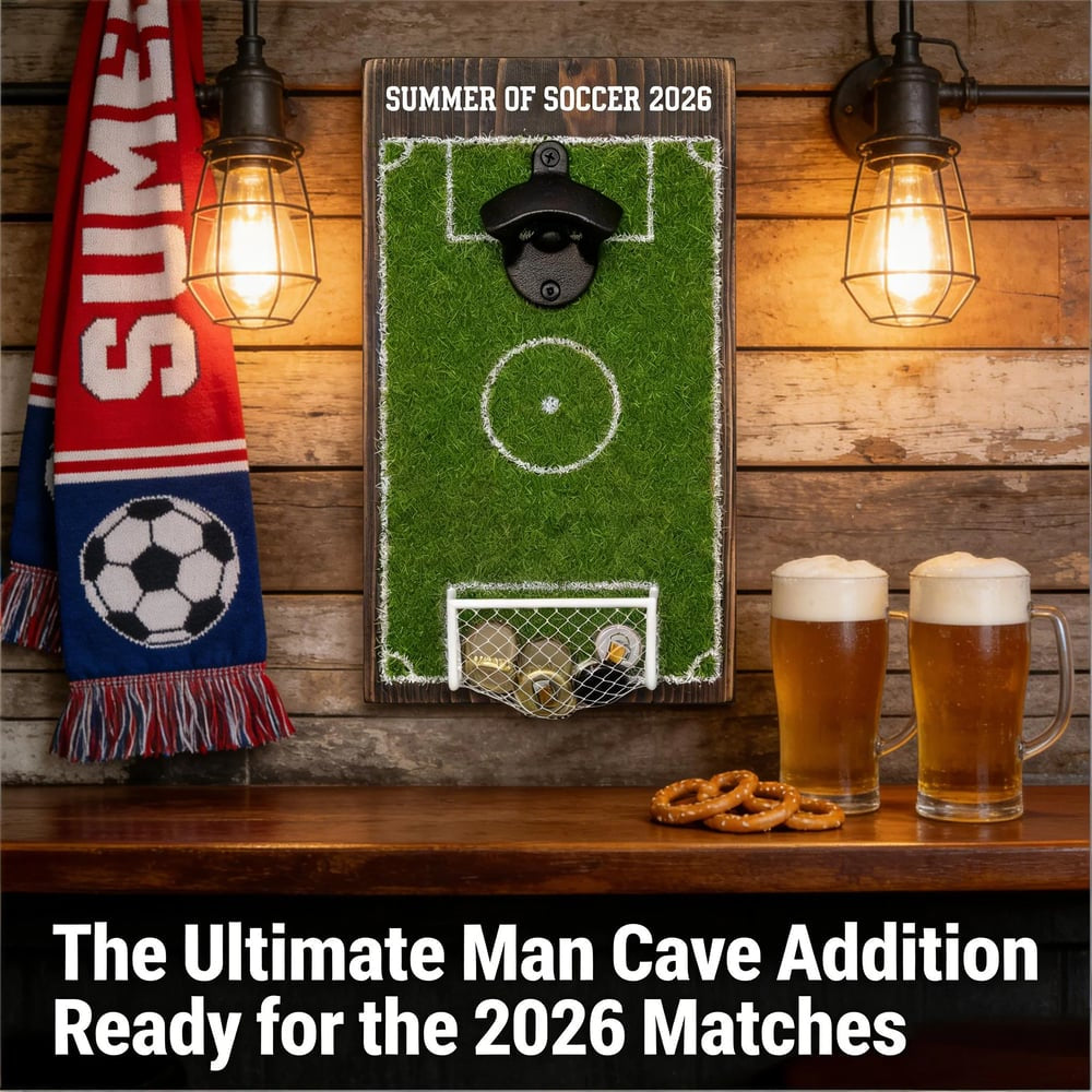 ⚽🔥 SUMMER OF SOCCER 2026 – Bottle Opener Soccer Field Shape 🍻🏆