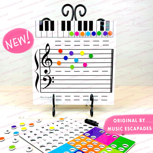 Magnetic Grand Staff Dry-Erase Music Teaching Set