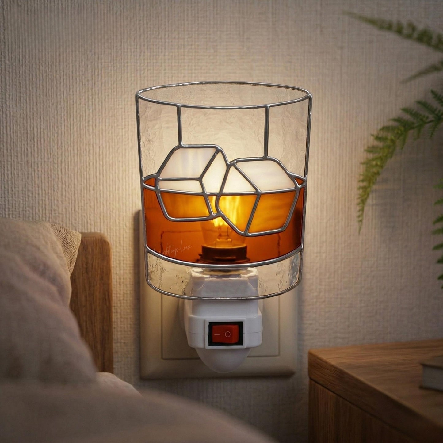 ✨Handmade Acrylic Night Light – Warm & Artistic Wall Plug-In Lamp