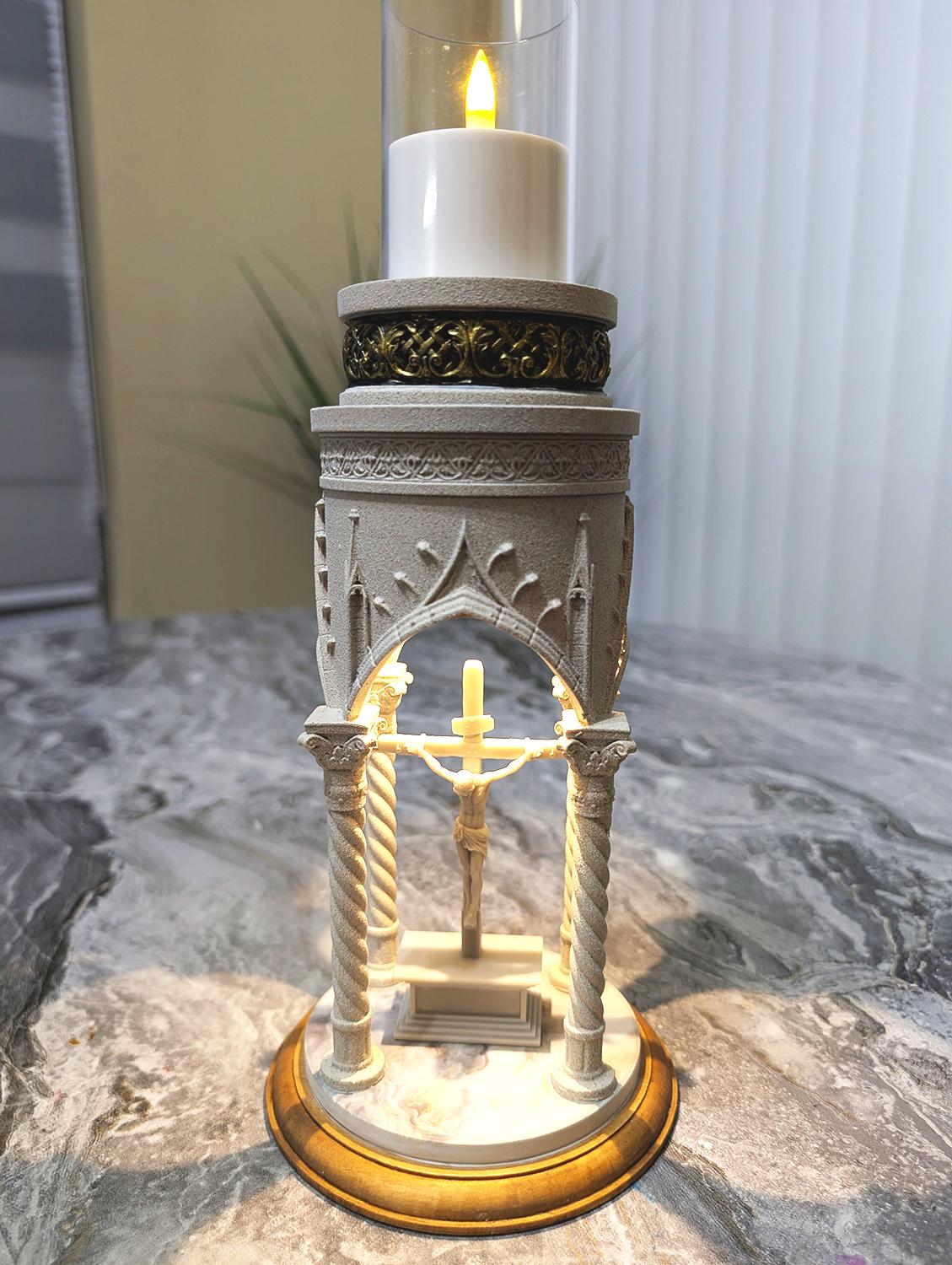 🔥Devotional Candle LED Lamp – Cathedral Style