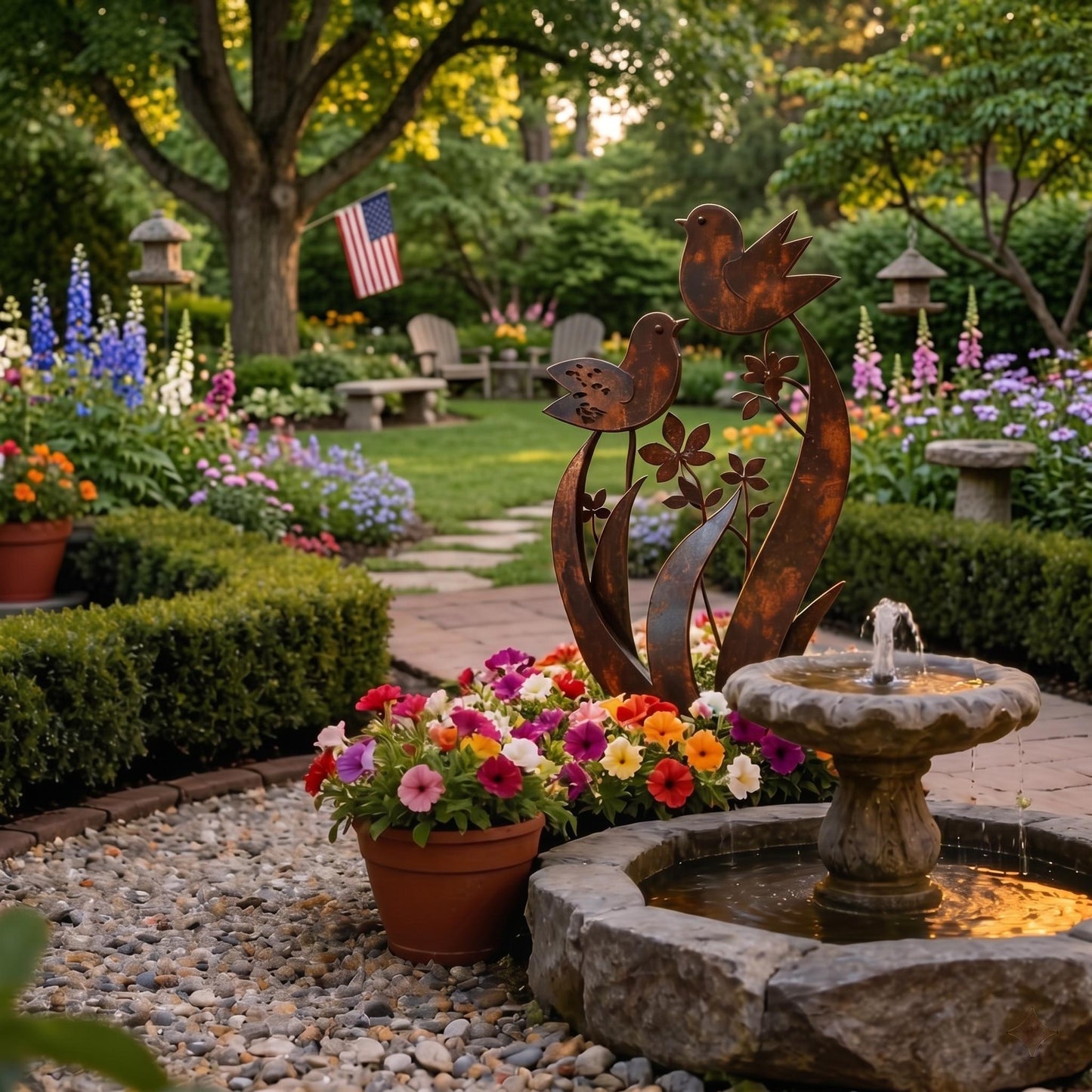 🔥 FINAL CLEARANCE: RUSTIC METAL BIRD GARDEN SCULPTURE —&nbsp;24.99/34.99 🔥