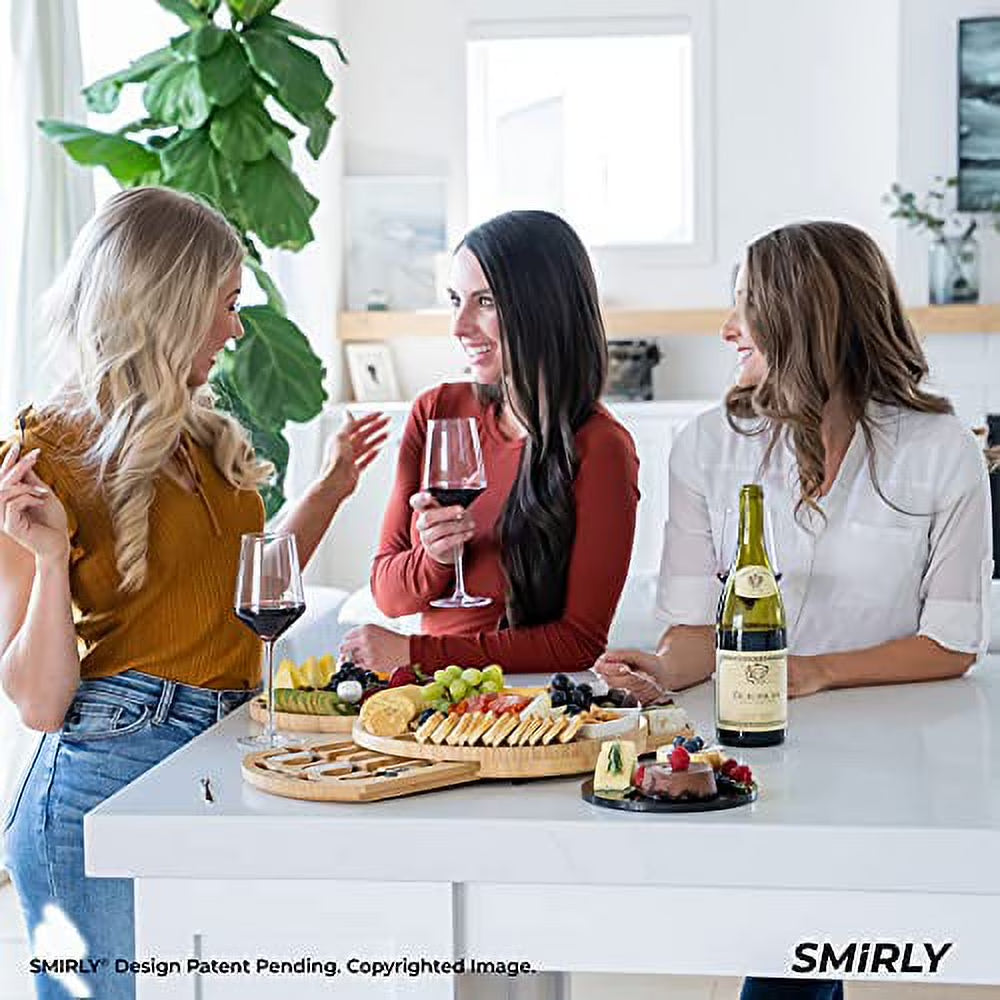 🎉 Holiday Special: Large Round Bamboo Charcuterie &amp; Cheese Board – Only $49.99!
