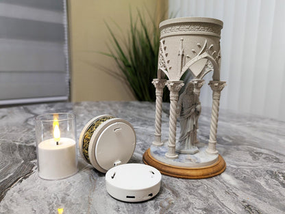 🔥Devotional Candle LED Lamp – Cathedral Style
